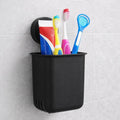 WallMounted Toothbrush Holder for Bathroom | SelfAdhesive Plastic Bathroom Organizer Without Drill | Toothbrush, Toothpaste & 
