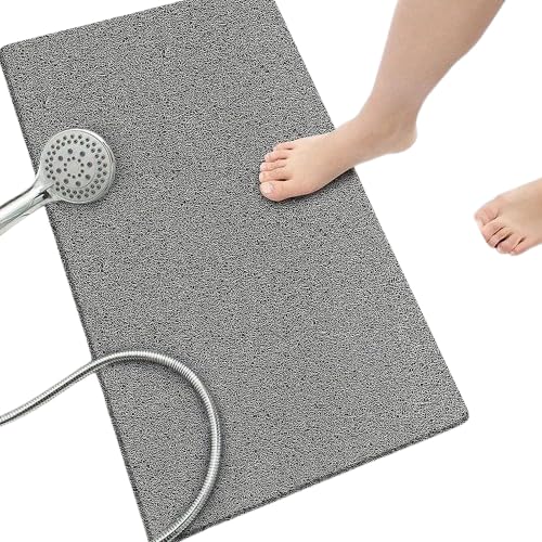 MotiBa Anti Slip Shower Mat Soft Textured Non Slip Comfort in Bathroom with Drain PVC for Wet Areas Quick Drying Safety Bath Tub