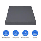 Covers & All Square Patio Cushion Covers For Outdoor Furniture, Armchair, Water, Tear & Uv Resistant Pu Coated Polyester Slipcover With Zippers (Pack Of 2) (24' L X 24' W X 4' Thick, Charcoal Gray)