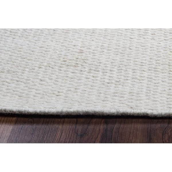 Rizzy Home | Tw3065 | Twist Collection | Wool Area Rug | 8' X 10' | Off White Solid