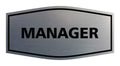 Signs Bylita Fancy Manager Sign (Brushed Silver) - Medium