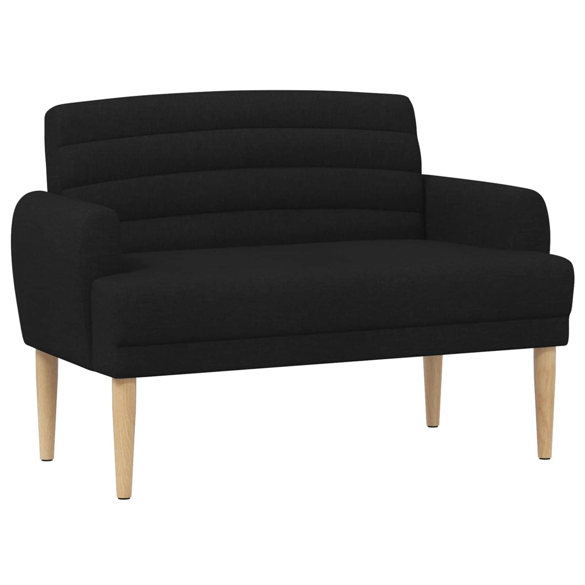 vidaXL Loveseat with button tufted Black 45.67 x 26.38 x 31.50 in