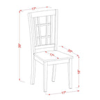 East West Furniture NDNI3-WHI-W 3 Piece Dinette Set for Small Spaces Contains a Rectangle Dining Table with Dropleaf and 2 Kitchen Dining Chairs, 30x48 Inch, Buttermilk & Cherry