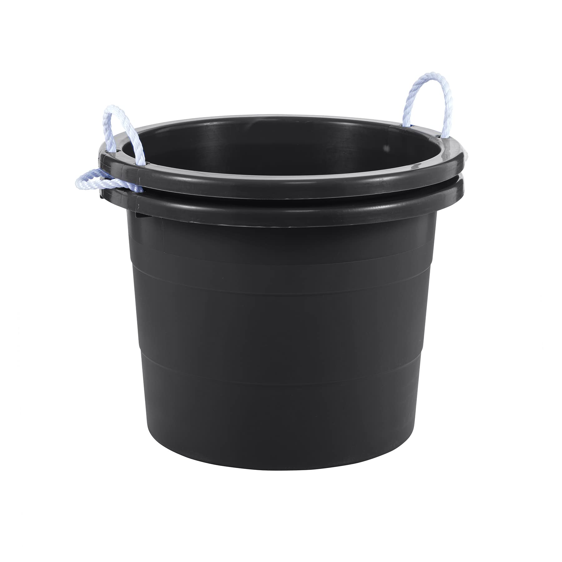United Solutions 19 Gallon Rope Handle Tub, 2-Pack, Heavy-Duty Organization and Easy-Access Storage Tub, Multi-Purpose, Made wit