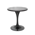 Verve 27 Round Dining Table, Black Base with Sintered Stone Black Top