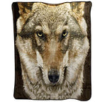 Blackcanyon Outfitters Wolf Face Queen Medium Weight Blanket