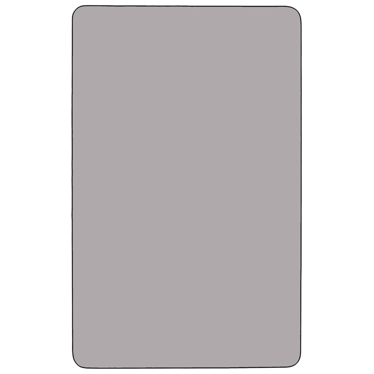 Flash Furniture Wren 30''W x 48''L Rectangular Grey Thermal Laminate Activity Table - Height Adjustable Short Legs