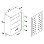 Baxton Studio Salma Modern and Contemporary Walnut Brown Finished Wood 2-Door Shoe Storage Cabinet