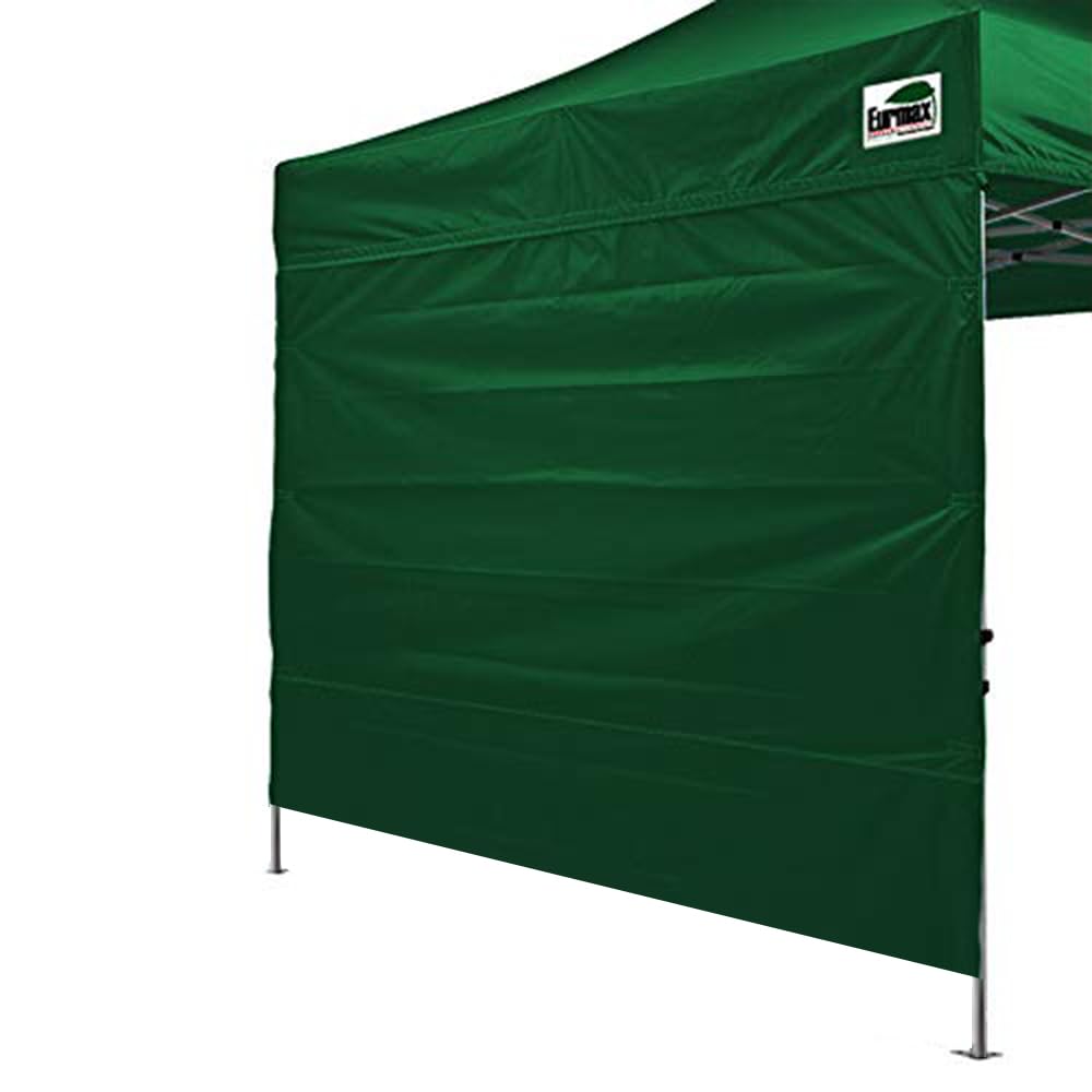 Eurmax USA 10FT Instant Canopy SunWall Pop Up Canopy Wall with Horizontal Strap ONLY,1 Pack Sidewall (Forest Green)