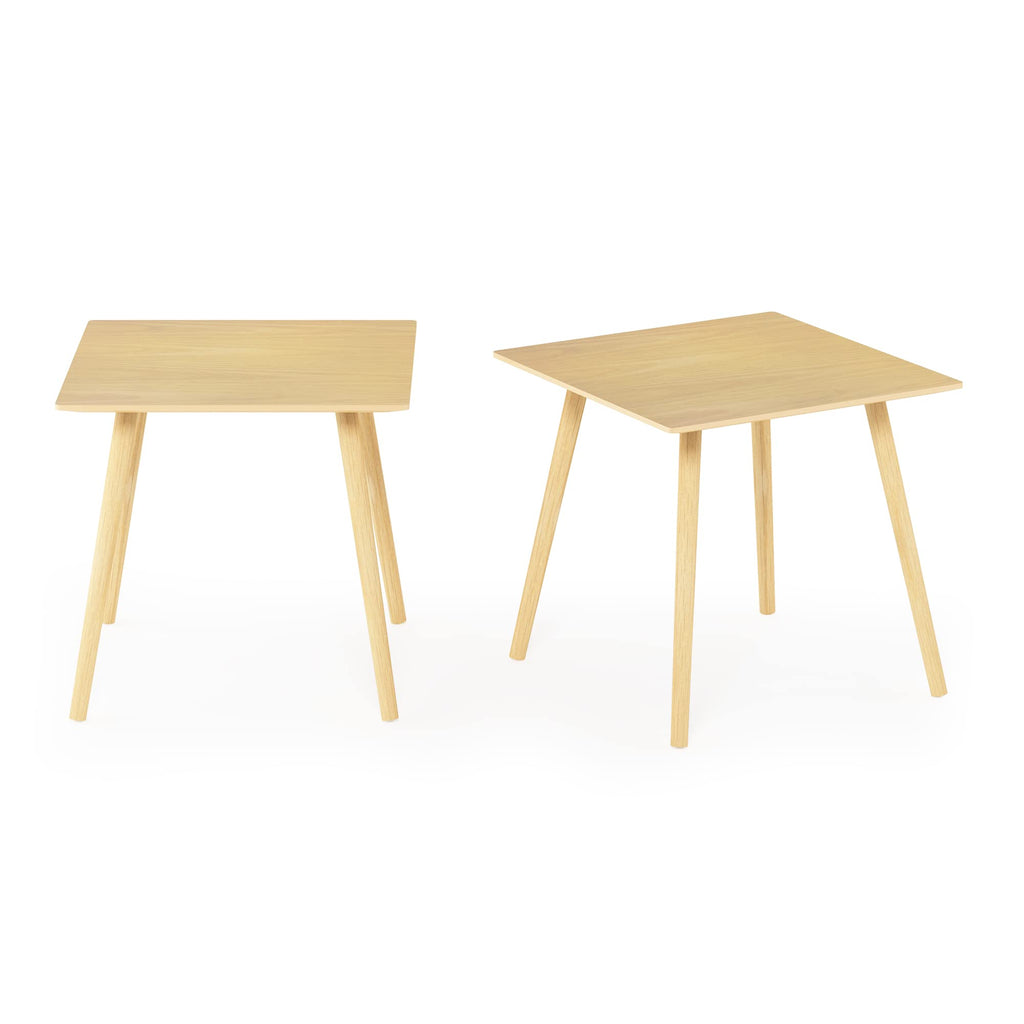Furinno Decorative Hallway End Table, Set Of 2, Oak