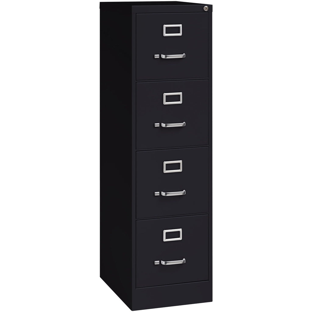 Lorell 4-Drawer Vertical File, 15 by 22 by 52, Black