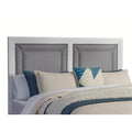 American Woodcrafters Dunescape 79&Quot; W Wood King Upholstered Headboard In White