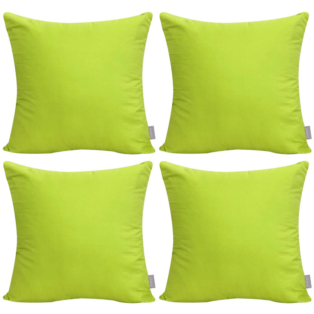 Thmyo 4-Pack 100% Cotton Comfortable Solid Decorative Throw Pillow Case, Square Cushion Cover Pillowcase Sublimation Blank Pillo