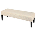 SearchI Dining Bench Cover, Stretch Washable Upholstered Bench Slipcover, Jacquard Bench Seat Protector, Rectangle Bench Covers 