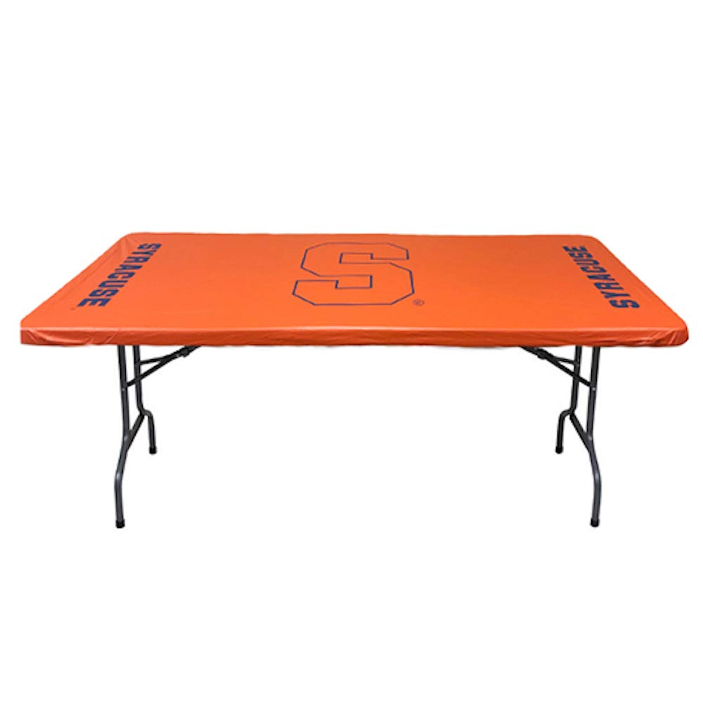 Collegiate Kwik-Covers Rectangle Plastic Table Covers, Bundle Of 2 (Syracuse University, 8')