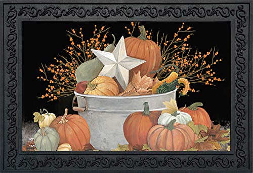 Briarwood Lane Fall Bushel Primitive Doormat Autumn Indoor/Outdoor 30' X 18'