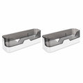VARDISTA Self Adhesive Bathroom Shelf Wall Mounted Plastic Storage Rack with Hooks No Drilling Shower Organizer for Shampoo Soap