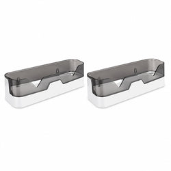 VARDISTA Self Adhesive Bathroom Shelf Wall Mounted Plastic Storage Rack with Hooks No Drilling Shower Organizer for Shampoo Soap