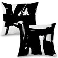 Supwhd Black And White Pillow Covers, Black And White Pillows Cover 20X20, Black And White Throw Pillows Cover Set Of 2, Black A