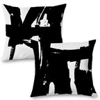 Supwhd Black And White Pillow Covers, Black And White Pillows Cover 20X20, Black And White Throw Pillows Cover Set Of 2, Black A