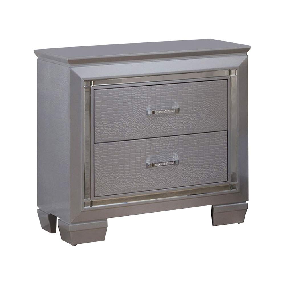 Benjara Benzara Bellanova Contemporary Nightstand, Black,