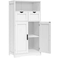Iwell Bathroom Cabinet with Doors and Drawers, Freestanding Bathroom Storage Cabinet, Adjustable Shelves, for Living Room, Kitch