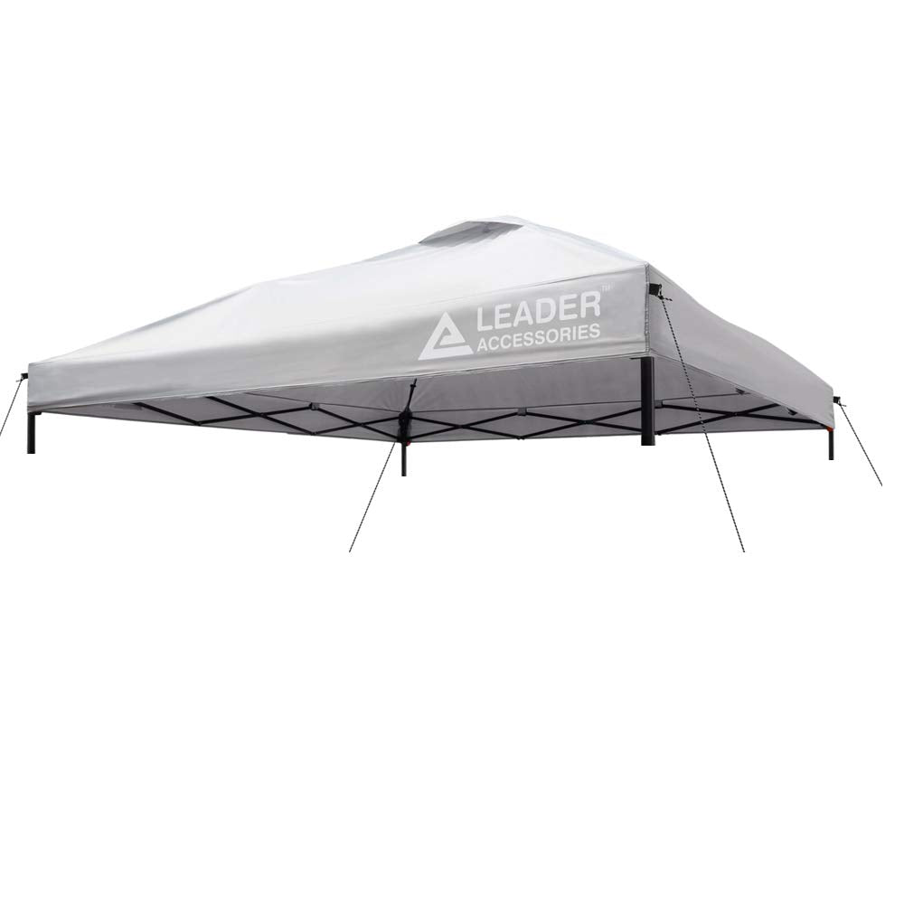 Leader Accessories 10X10 Pop-Up Canopy Top Replacement Cover For Straight Leg Canopy Tent, Canopy Top Only(Silver)