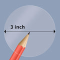 Yeachlaing 3 Inch Round Clear Seal Stickers,Transparent Envelope Mail Wafer Seal Self Adhesive Package Circle Label (1Bag,200Pcs
