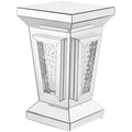Elegant Decor Modern 24" Clear Crystal Mirrored Accent Pedestal End Table