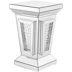 Elegant Decor Modern 24" Clear Crystal Mirrored Accent Pedestal End Table