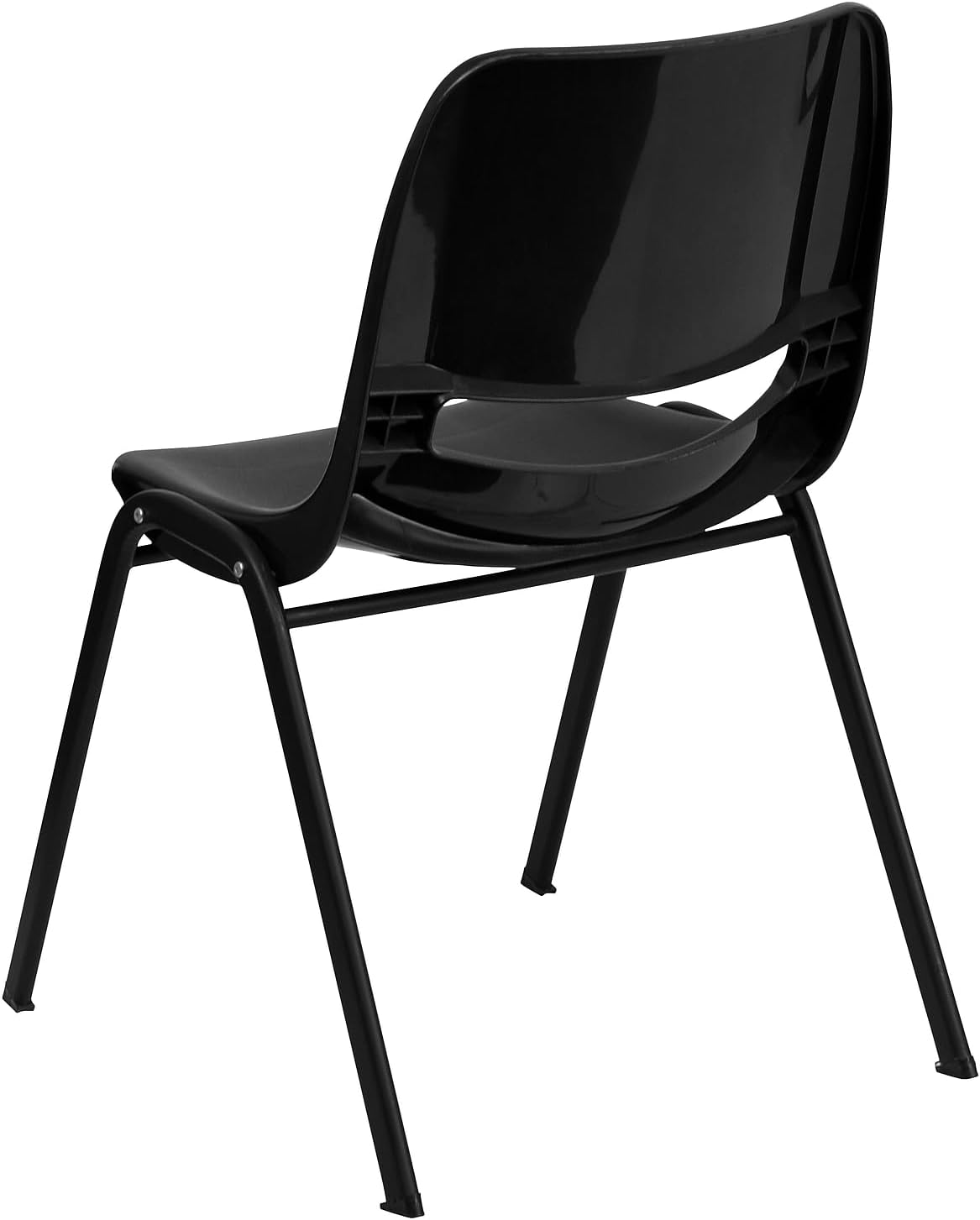 HERCULES Series 440 lb. Capacity Kids Navy Ergonomic Shell Stack Chair with Black Frame and 12 Seat Height