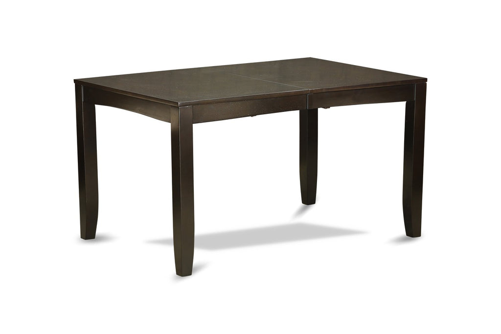 East West Furniture LYCA5-CAP-LC Lynfield 5 Piece Kitchen Set for 4 Includes a Rectangle Dining Room Table with Butterfly Leaf and 4 Faux Leather Upholstered Chairs, 36x66 Inch