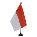 Indonesia Table Flag 5' X 8' - Indonesian Desk Flag 21 X 14 Cm - Black Plastic Stick And Base - Az Flag