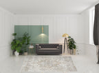 HomeRoots 521788 8 x 10 ft. Silver Oriental Power Loom Washable Rectangle Area Rug