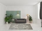 HomeRoots 521922 7 x 10 ft. Ivory Floral Power Loom Rectangle Area Rug