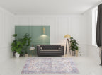 HomeRoots 522460 8 x 10 ft. Blue Floral Traditional Power Loomed Distressed Rectangle Area Rug