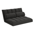 45 Gray Futon Convertible Sleeper Loveseat and Toss Pillows