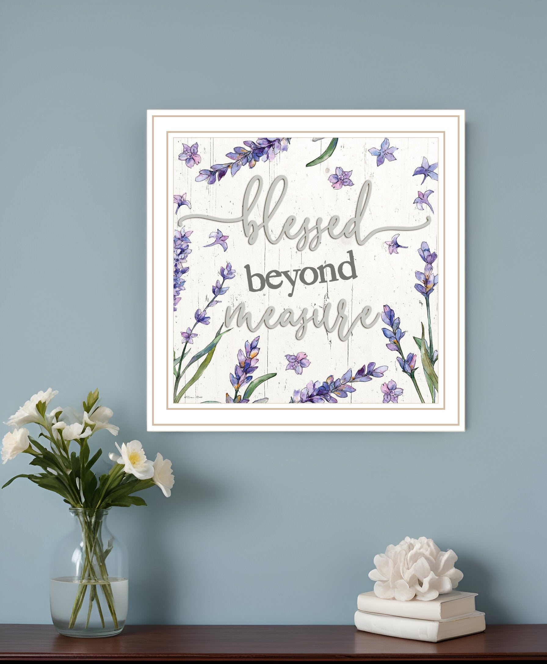 Blessed Beyond Measure White Framed Print Wall Art