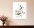 Everything Bloom White Framed Print Wall Art