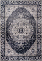 HomeRoots 530570 8 x 11 ft. Oriental Traditional Rectangle Area Rug Black & Gray