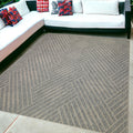 5' X 8' Gray Geometric Stain Resistant Indoor Outdoor Area Rug