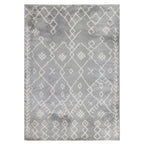 HomeRoots 531967 8 x 11 ft. Gray & Ivory Geometric Shag Rectangle Area Rug