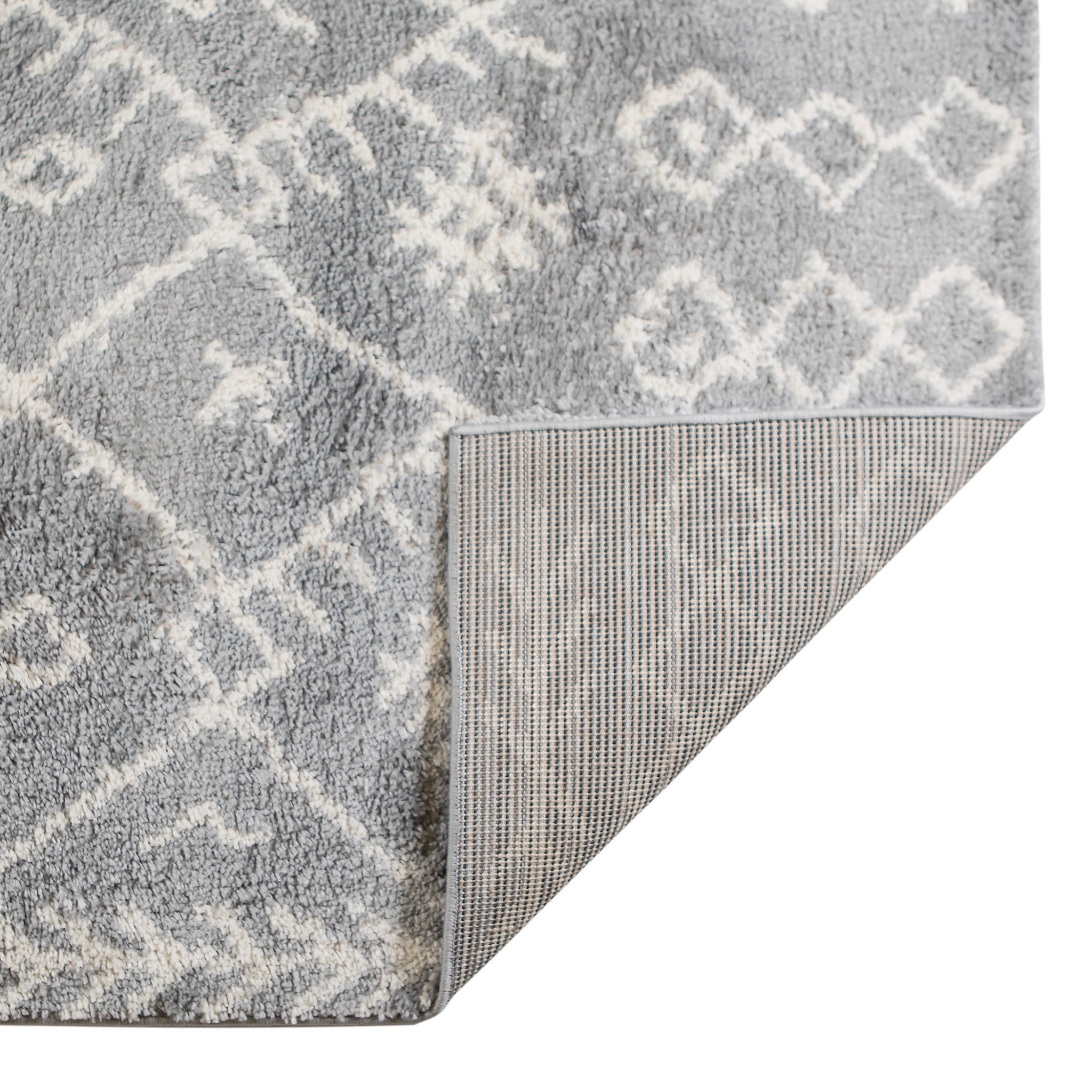 HomeRoots 531967 8 x 11 ft. Gray & Ivory Geometric Shag Rectangle Area Rug