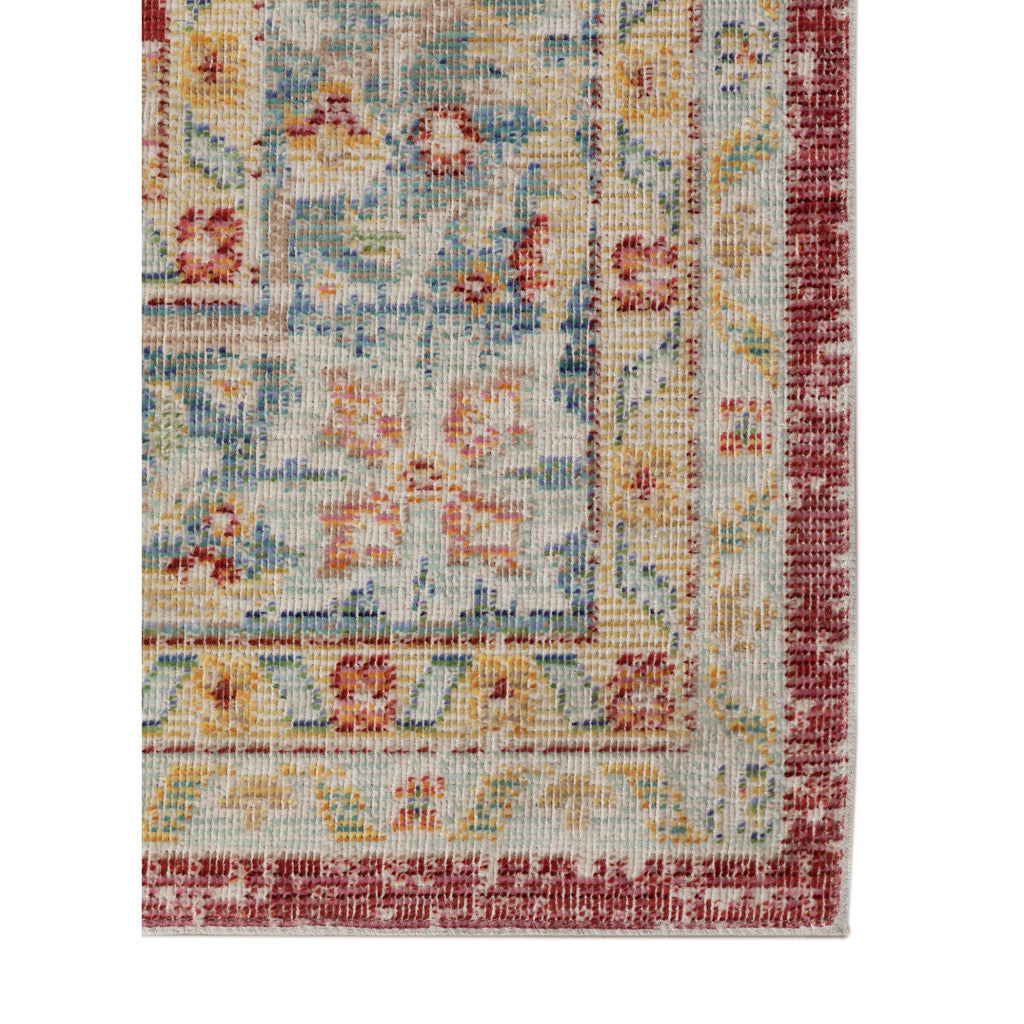 HomeRoots 532010 9 x 13 ft. Red Medallion Power Loom Rectangle Area Rug