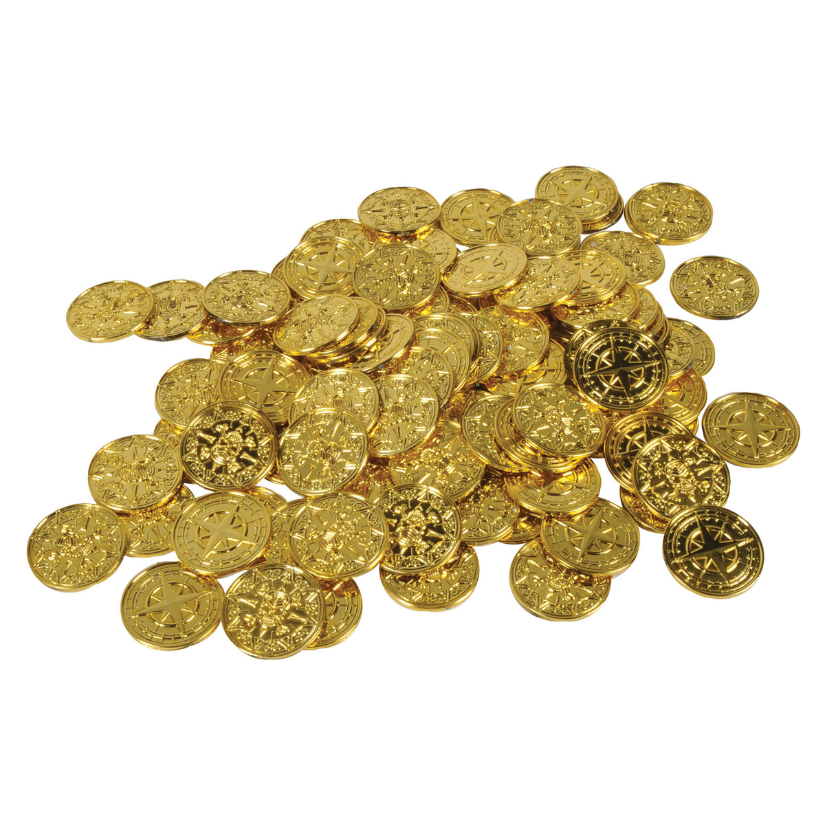 Plastic Pirate Coins, (Pack Of 12)