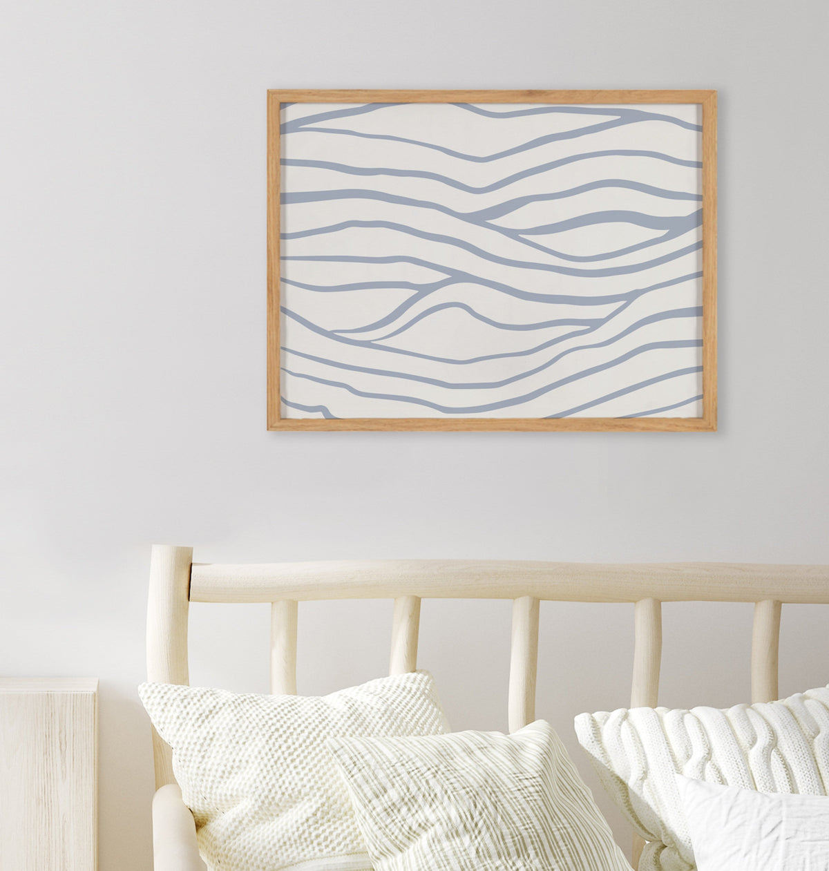 Gallery Simple Elegant Coastal Waves Print by The Creative Bunch Studio