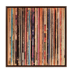 Sylvie Records Framed Canvas by Robert Cadloff of Bomobob