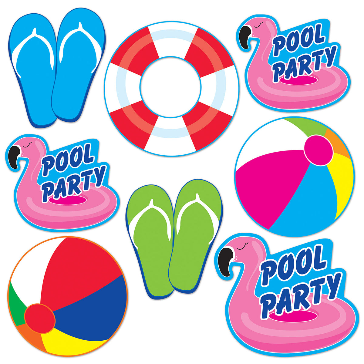 Pool Party Cutouts