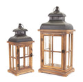 Wood Lantern (Set of 2)