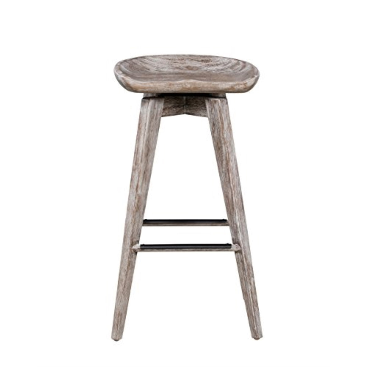 29 Inch  Bali Swivel Barstool [Barnwood Wirebrush]